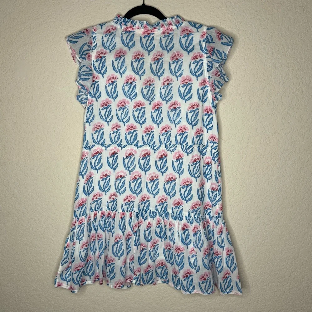 OLIPHANT Cinched Flirty Mini Flutter Sleeve Dress Size Small - Picture 3 of 4